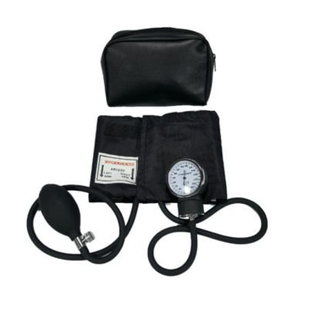 Infant Aneroid - Infant Blood Pressure Cuff Deluxe Aneroid Sphygmomanometer and Carrying Case Black