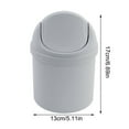 thumbnail image 3 of CMrtew Wastebasket Trash Can - Desktop Mini Plastic Waste Garbage Can with Swing Lid, Stylish Countertop Trash Bin Table Waste Paper Basket Round Small Trash Can for Office Bathroom Bedroom., 3 of 9