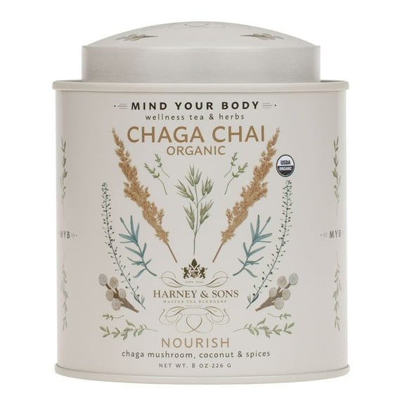 Harney & Sons Chaga Chai Nourish Loose Leaf Tea Tin 8 oz. Pack of 2