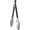 Black, variant on 18/8 Stainless Steel Kitchen Tongs: U-Taste 7+9+12 inch Heat Resistant Cooking Tong with Sturdy Metal Tips & Non Slip Silicone Handle & Smooth Locking for Serving BBQ (Set of 3, Blue)