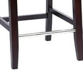 thumbnail image 4 of Benzara BM205653 Button Tufted Fabric Upholstered Bar Stool, Charcoal Gray & Brown - Set of 2, 4 of 4