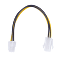 thumbnail image 2 of 4 Pcs 20CM/8Inch 12V 4 Pin Male to 4 Pin P4 Female CPU Power Supply Extension Cable, 2 of 9
