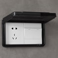 thumbnail image 4 of Riwesomey Caja de cubierta de interruptor segura y confiable para una fácil instalación cubierta de caja de toma de corriente de interruptor de Herramientas eléctricas Negro, 4 of 6