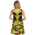 thumbnail image 2 of Bixox saucerman Mushroom Forest Print Women's Sleeveless A-Line Dress with Pockets, Casual Knee-Length Tank Dress for Summer-3X-Large, 2 of 7