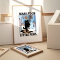 thumbnail image 3 of Wash your Paws Cat Print, Cute Bathroom Poster, Wash Room Childrens Washing up Posters, Kawaii Prints Decor, Unique Cats Art, UNFRAMED, 3 of 5