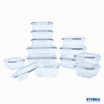 thumbnail image 2 of Juego de 12 Contenedores topper de Vidrio con 12 Tapas Herméticas Antiderrames Styrka, 2 of 9