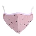thumbnail image 4 of Qukaim Cubrebocas de algodón, 4 unidades, unisex, transpirable, a prueba de polvo, lavable, protector de respiración, color rosa oscuro, 4 of 5