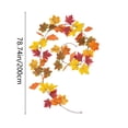 thumbnail image 4 of Artificial Maple Leaf Rattan, Wuztai Multicolor Plastic Fall Garland, 68.9-78.74 Inch Thanksgiving Fireplace Dining Table Decorative Ornament Bendable Indoor, 4 of 7