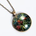 thumbnail image 2 of Tropical Plants Necklace Personalized Custom Photo Round Pendant Adjustable Stainless Steel Necklaces with Gift Box for Men Women Mothers Valentine's Jewelry Gift, 2 of 6