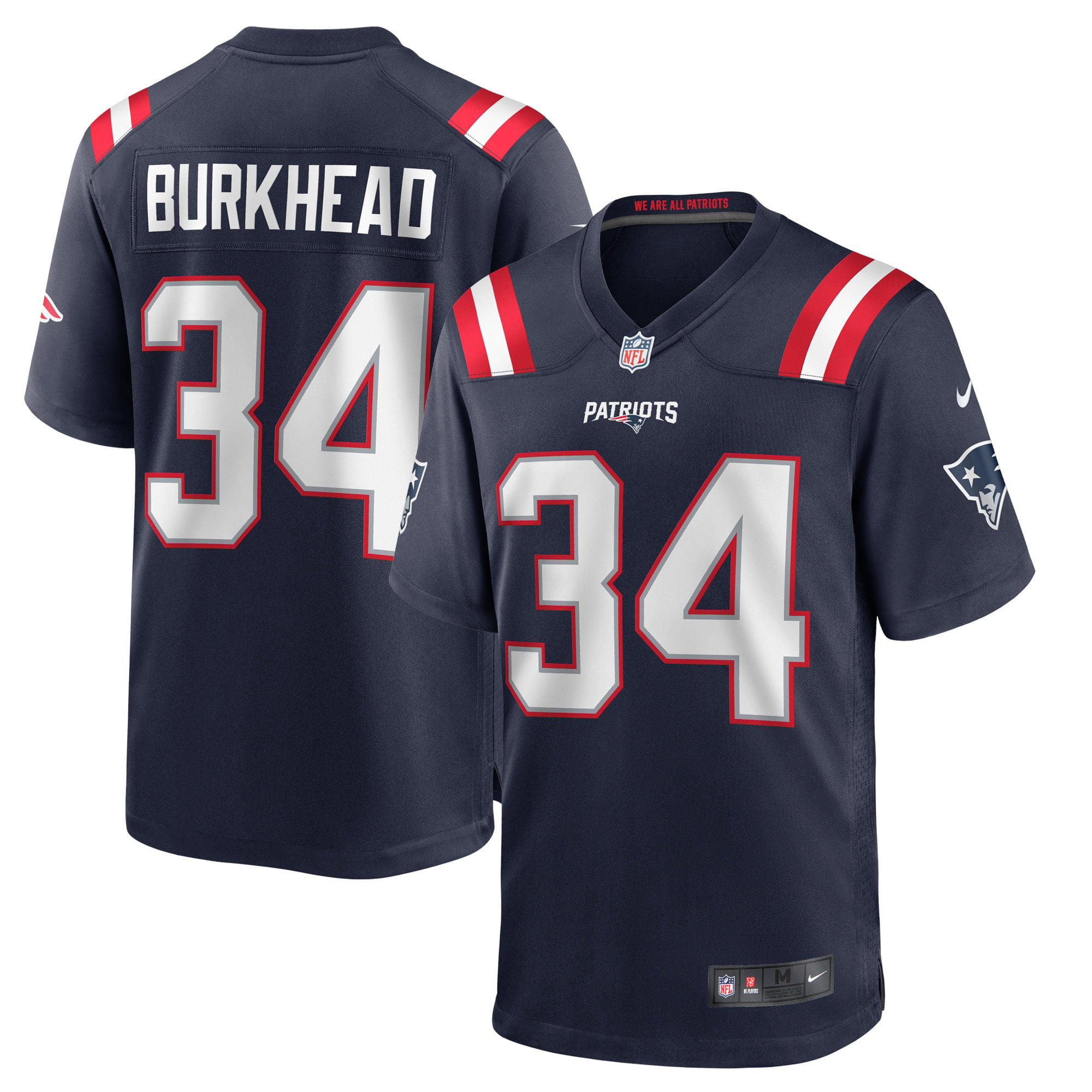 Rex Burkhead New England Patriots Nike Game Jersey - Navy ...