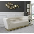thumbnail image 2 of Meridian Furniture Bellini Solid Wood and Velvet Sofa in Cream, 2 of 6