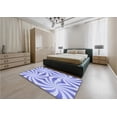 thumbnail image 4 of Ahgly Company Indoor Round Patterned Light Slate Blue Area Rugs, 6' Round, 4 of 6