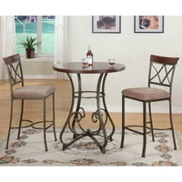 Powell Hamilton 3 piece Pub Table Set with Stationary Stools by Powell