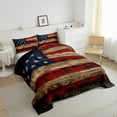 thumbnail image 4 of American Flag Comforter Set Twin Size Gift,Wooden Planks Painted as USA Flag Patriotic Country Style,Room Decorative Quilt Set,Ultra Soft, 4 of 7