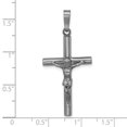 thumbnail image 4 of Sterling Silver Ruthenium-plated Polished Crucifix Pendant, 4 of 4