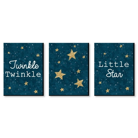 Twinkle Twinkle Little Star Baby Boy Nursery Wall Art Kids