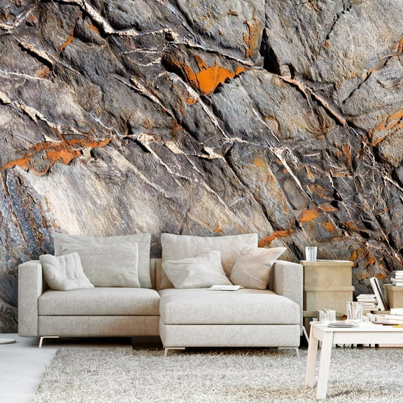 Tiptophomedecor Peel and Stick Wallpaper Wall Mural - Cliff Stone Close Up - Removable Wall Decals