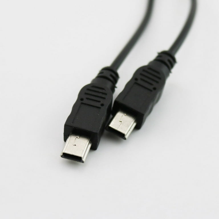 Mini USB 2.0 Female To Dual 2x Male Splitter Y Extension Adapter Cable Walmart.com