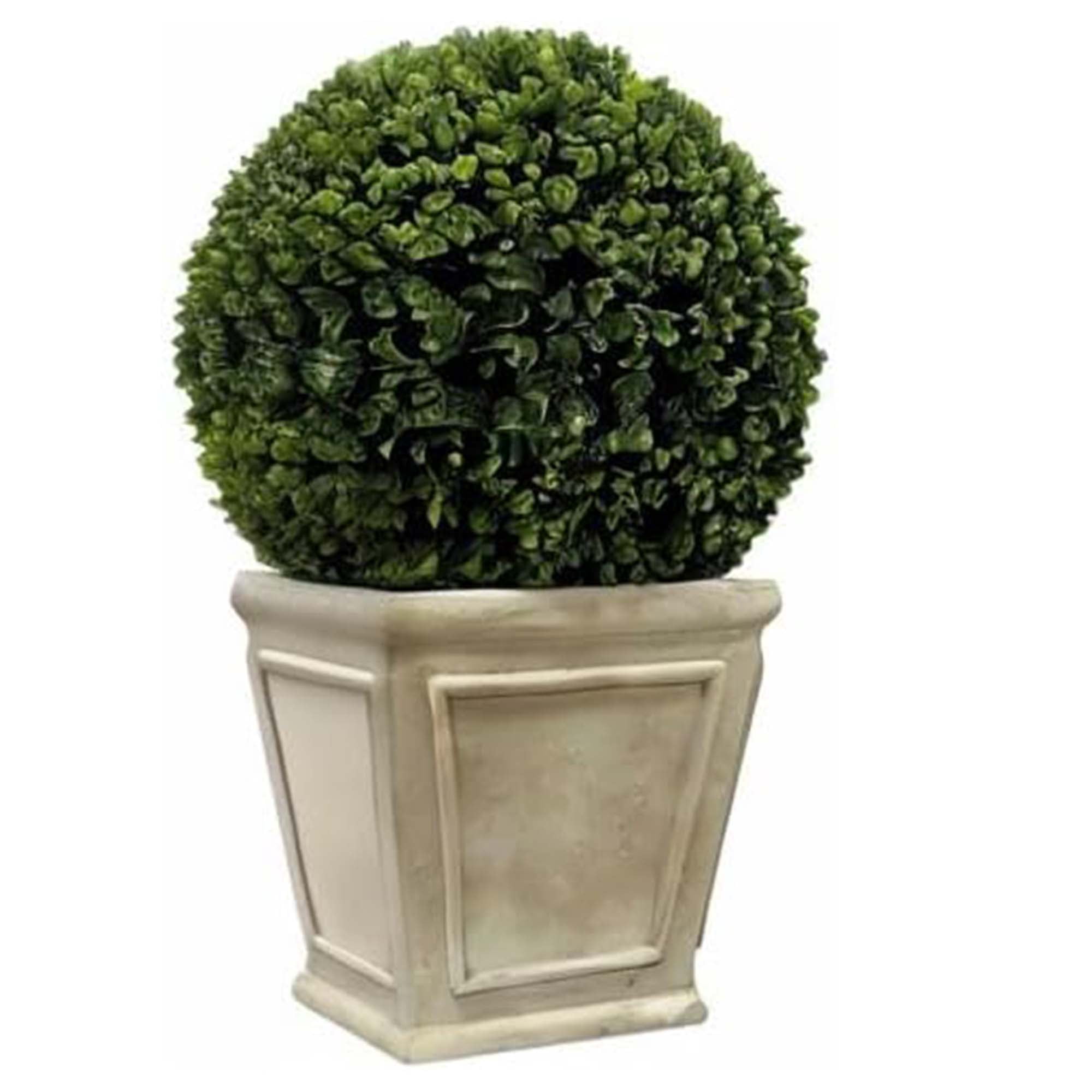 Miniyam 23" Artificial Plant Topiary Ball, Ball Topiary in Square Pot for Home Office Outdoor and Indoor Decor Porch Plants
