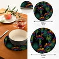 thumbnail image 3 of GZHJMY Magic Mushrooms Placemats Set of 2, Woven Washers, Cotton, Round Large Pot Holder, Heat Resistant, for Pot Countertops, 3 of 7