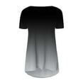 thumbnail image 4 of T-shirts Dégradés pour Femmes 2026 Mode Été Manches Courtes Col Rond Tuniques Amples, 4 of 5