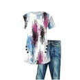 thumbnail image 2 of Cilsoka Lace Shirts for Women Plus Size Stylish Tops for Women Trendy 2025 Plus Size Graphic Tees for Women Bands Blouses for Women Summer Plus Size My Orders Placed, 2 of 3