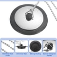 thumbnail image 3 of Juego de 1 tapón de desagüe para bañera de 1.69", tapón de fregadero de goma universal, bloqueador plateado, 3 of 6