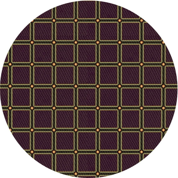 Ahgly Company Indoor Round Patterned Chocolate Brown Area Rugs, 3' Round