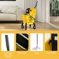 thumbnail image 6 of HOMCOM Mop Bucket with Wringer on Wheels for Floor Cleaning, 27.5 Quart Down Press Wringer with Handle and Mop, Yellow, 6 of 9