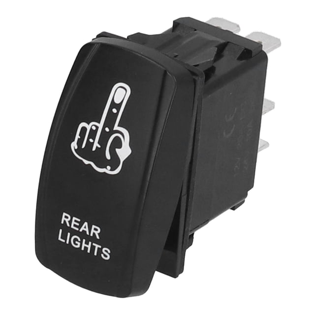 Rosvola Waterproof Rocker Switch,2Pcs Waterproof Rocker Switch Toggle ON Off for Automotive Cars Marine Trucks 5 Pin 12V‑24V
