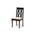 thumbnail image 3 of Baxton Studio Callie Modern and Contemporary Sand Fabric Upholstered and Dark Brown Finished Wood 7-Piece Dining Set, 3 of 7