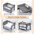 thumbnail image 5 of JOYMOR 5 in 1 Bedside Bassinet with Changing Table, Bedside Crib, Playpen for Unisex Infant, 5 of 9