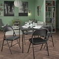thumbnail image 4 of Cosco Dorel Industries Square Vinyl Top Folding Dining or Card Table, 34-Inch, Black, 4 of 8