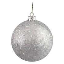 Vickerman 12" Silver Sequin Ball Ornament