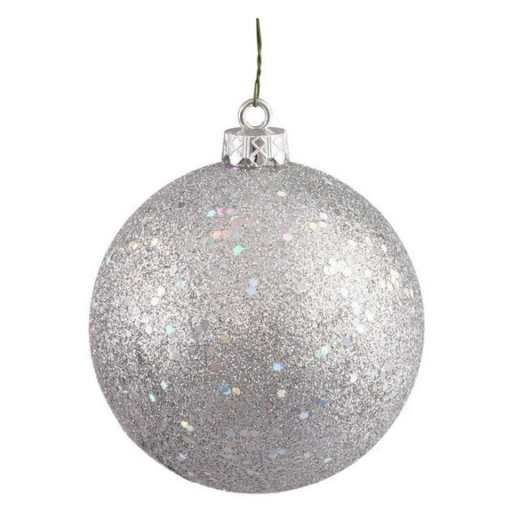 Vickerman 12" Silver Sequin Ball Ornament