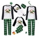 thumbnail image 1 of Pijamas familiares a juego de Navidad, diseño exclusivo de Papá Noel y ciervo, caja de regalo, conjunto de pijamas a cuadros verdes, 1 of 3