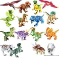 thumbnail image 3 of Figura de dinosaurio jurásico de gran tamaño Tyrannosaurus Rex IndoRaptor Triceratops, juguete de bloques de construcción, regalo, 3 of 4