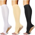 thumbnail image 1 of HSHDLDF 3 Pairs Open Toe Compression Socks for Men Women Toeless Compression Socks, 1 of 7