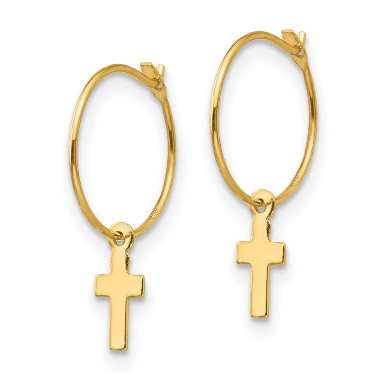 Walmart gold sale cross earrings