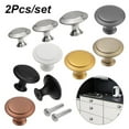 thumbnail image 2 of 2pcs Kitchen Cupboard Round Shape Furniture Fitting Cabinet Cabinet Pulls Wardrobe Pulls Drawer Knob Door Handle, 2 of 6