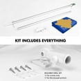 thumbnail image 2 of G128 Combo Pack: 6 Ft Tangle Free Spinning Flagpole (Silver) & Kosovo Flag 3x5 Ft Printed 150D Polyester, Brass Grommets (Flag Included) Aluminum Flag Pole, 2 of 9