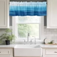 thumbnail image 2 of Sky Blue Coastal Kitchen Valances for Windows, Small Valance Curtains Rod Pocket Window Treatments Nautical Modern Ocean Wave Window Valances for Living Room Bathroom Bedroom 60"x18", 2 of 9