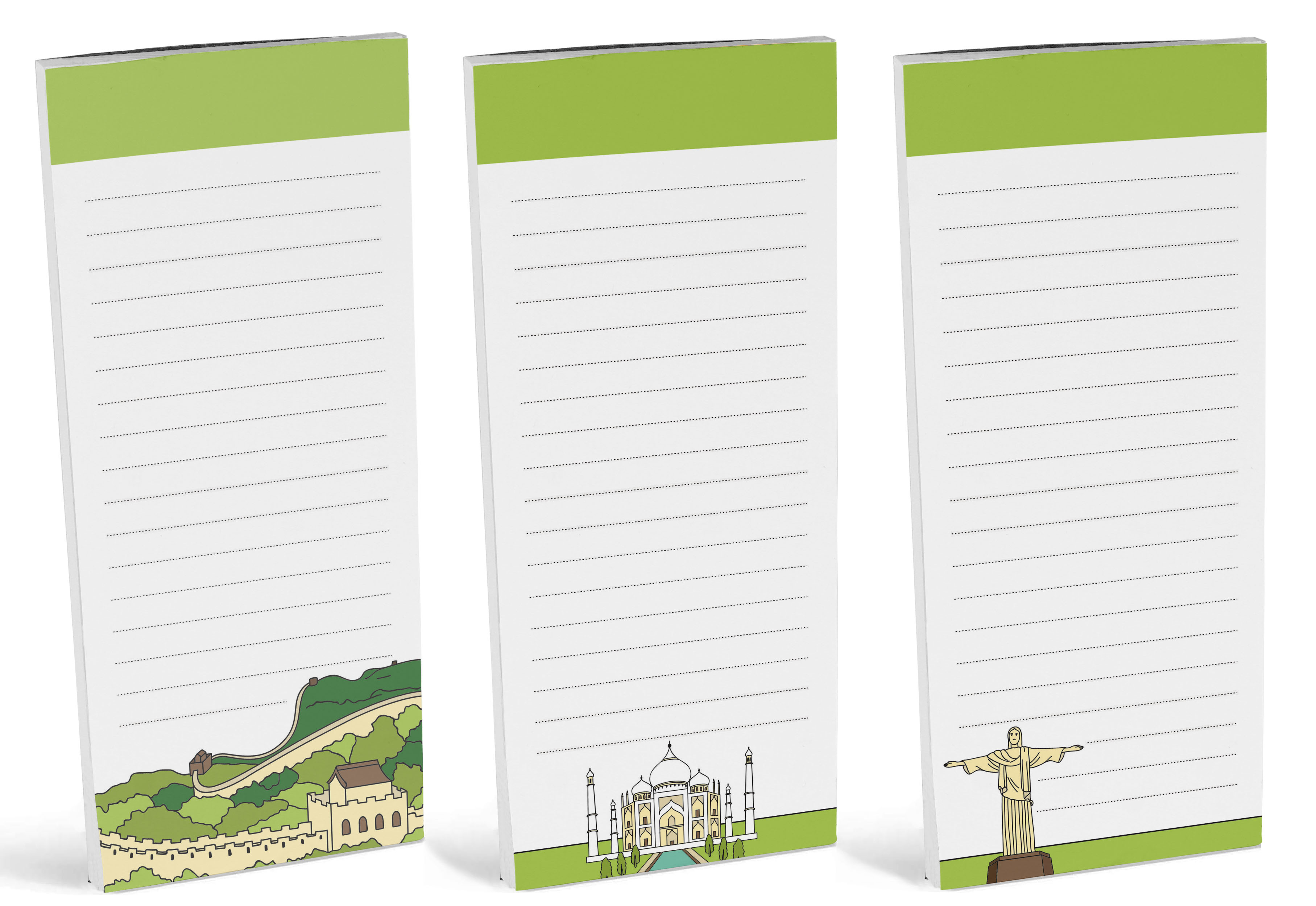 Inkdotpot Pack of 3 Magnetic Fridge To-Do List Notepads- Magnetic Memo Pads For Refrigerator-(50 Sheets Each)-SD
