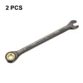 thumbnail image 3 of Uxcell 2pcs 17/64" Ratcheting Combination Wrench SAE 90 Teeth 12 PT Ratchet Spanner, 3 of 7