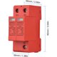 thumbnail image 4 of Dispositivo de protección contra sobretensiones DC 1000V 2P 40KA pararrayos fotovoltaico PV Thunder Proof Protector disyuntor instalación en riel DIN rojo esquí esquí Gafas de esquí, 4 of 5