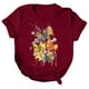 thumbnail image 4 of Blusa de manga corta de verano con cuello redondo para mujer a la moda, camisetas con estampado informal Fridja hjk3469, 4 of 7