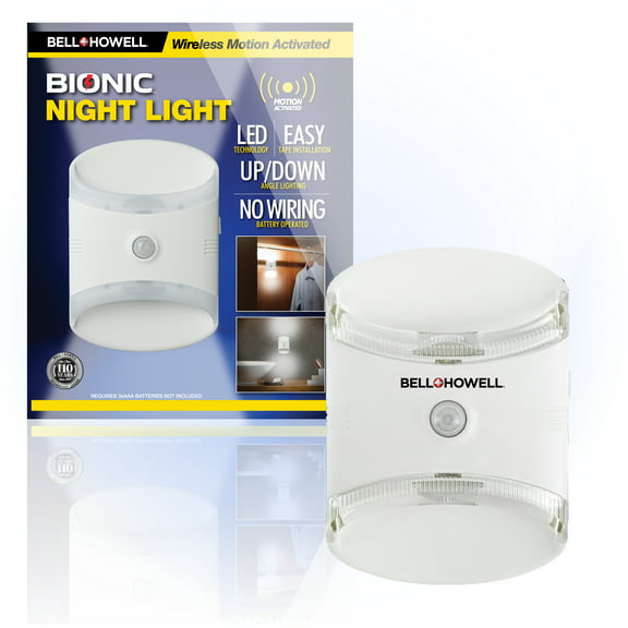 Bell and Howell Bionic Night Light LED Motion Sensor Light, 5 inch