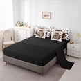 thumbnail image 3 of Homewish Cheetah High Perfume Bow 7-Piece Twin Bedding,Fashion Perfume Bedding Comforter Set,Brown,Black Reversible, 3 of 8