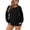 Black, variant on Female Sweater Elegant Boatneck Long Sleeve Everyday Wear Knit Top