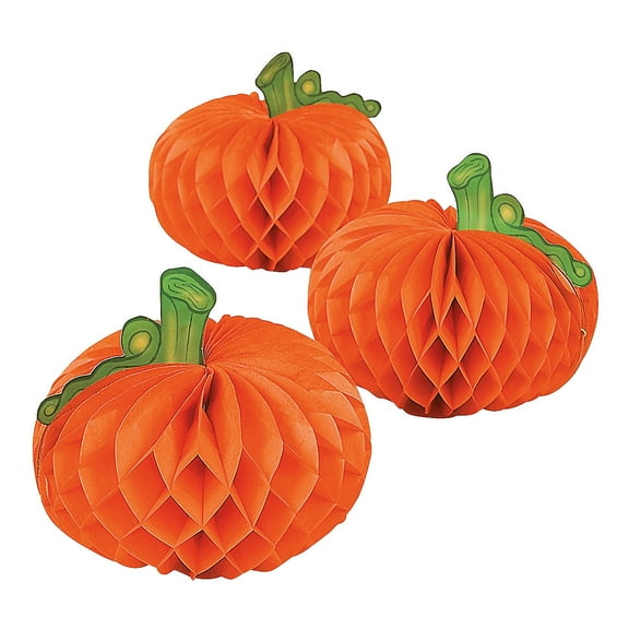 Tissue Pumpkins (6Pc) - Party Decor - 6 Pieces